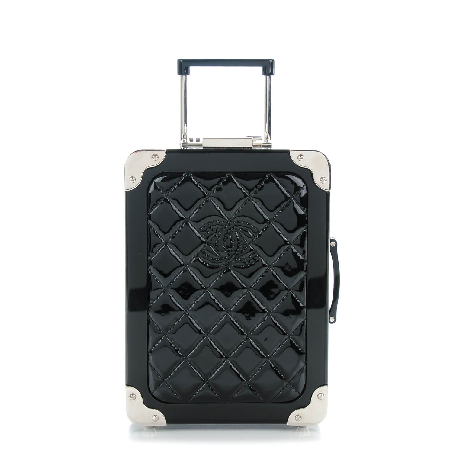 Chanel Resin Patent Trolley Minaudiere Clutch Black 1 of 7