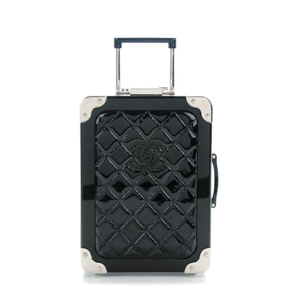 Chanel Resin Patent Trolley Minaudiere Clutch Black 1 of 7