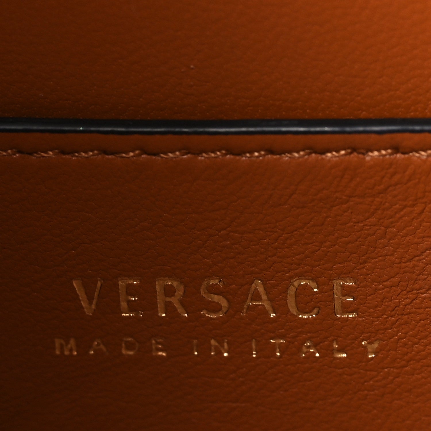 Versace Vitello Barocco Virtus Small Top Handle Shoulder Bag Brown 6 of 8
