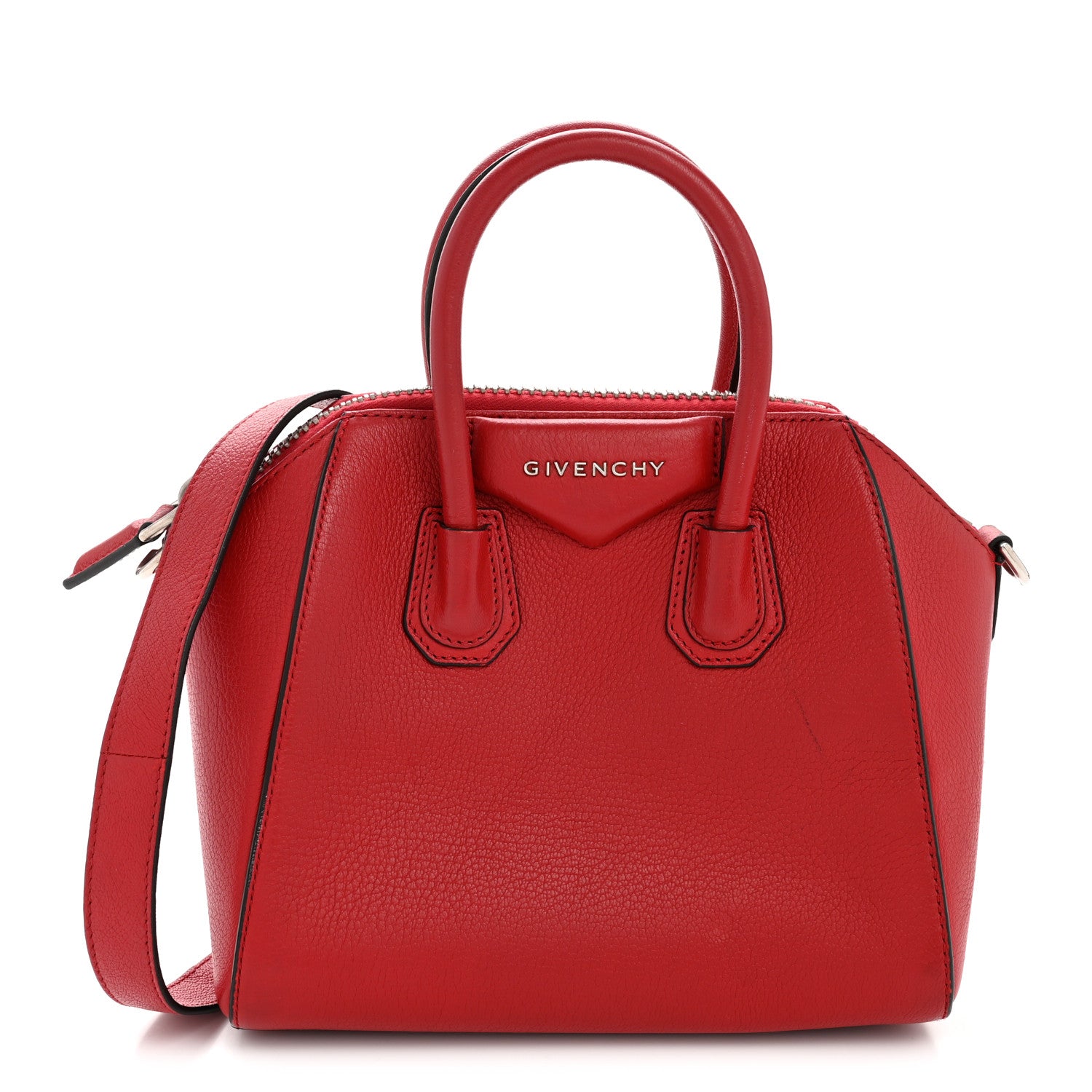 Givenchy Sugar Goatskin Mini Antigona Red 1 of 14