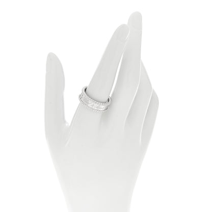 Van Cleef & Arpels 18K White Gold Perlee Signature Ring 58 8.25 2 of 9
