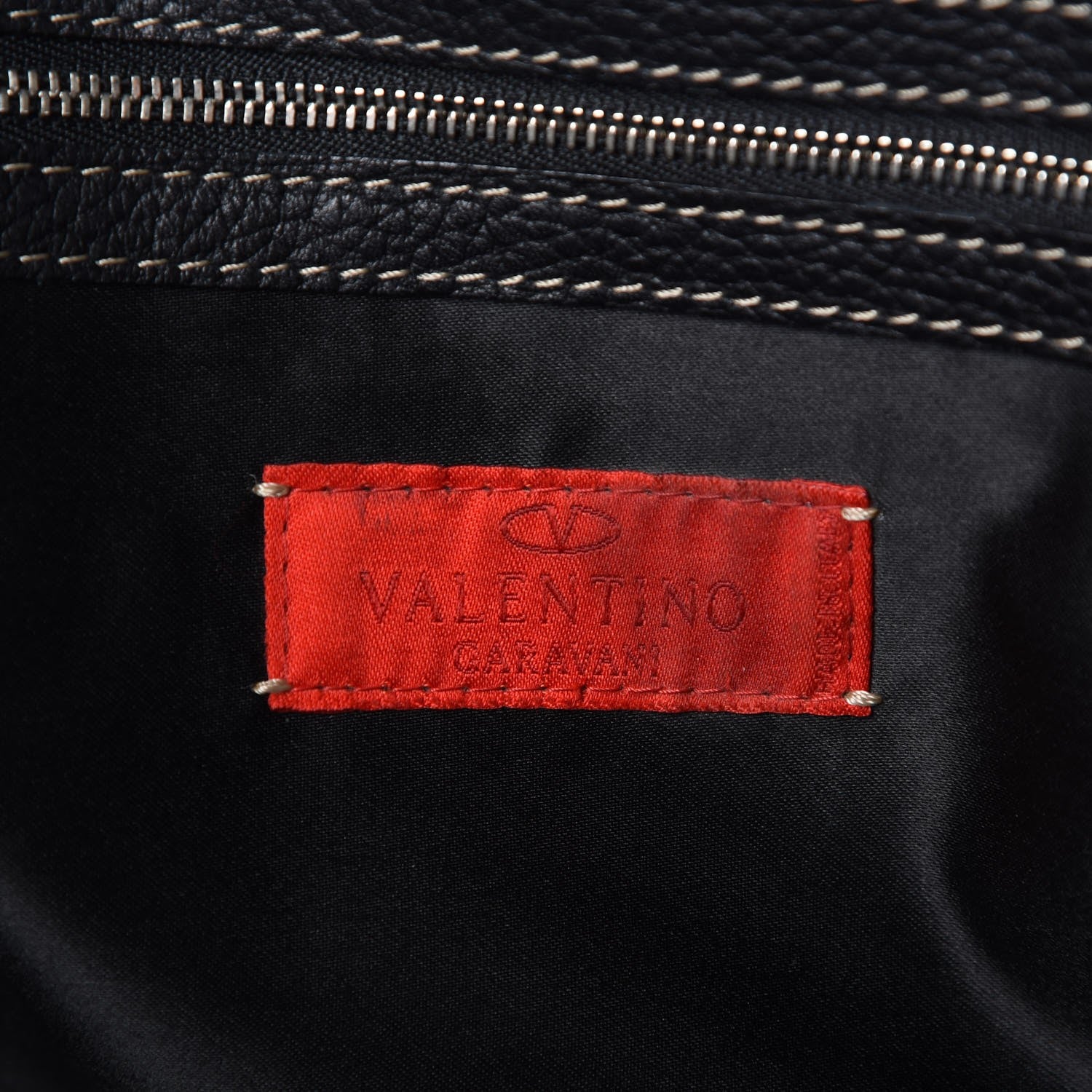 Valentino Garavani Grained Calfskin Tote Black 6 of 7