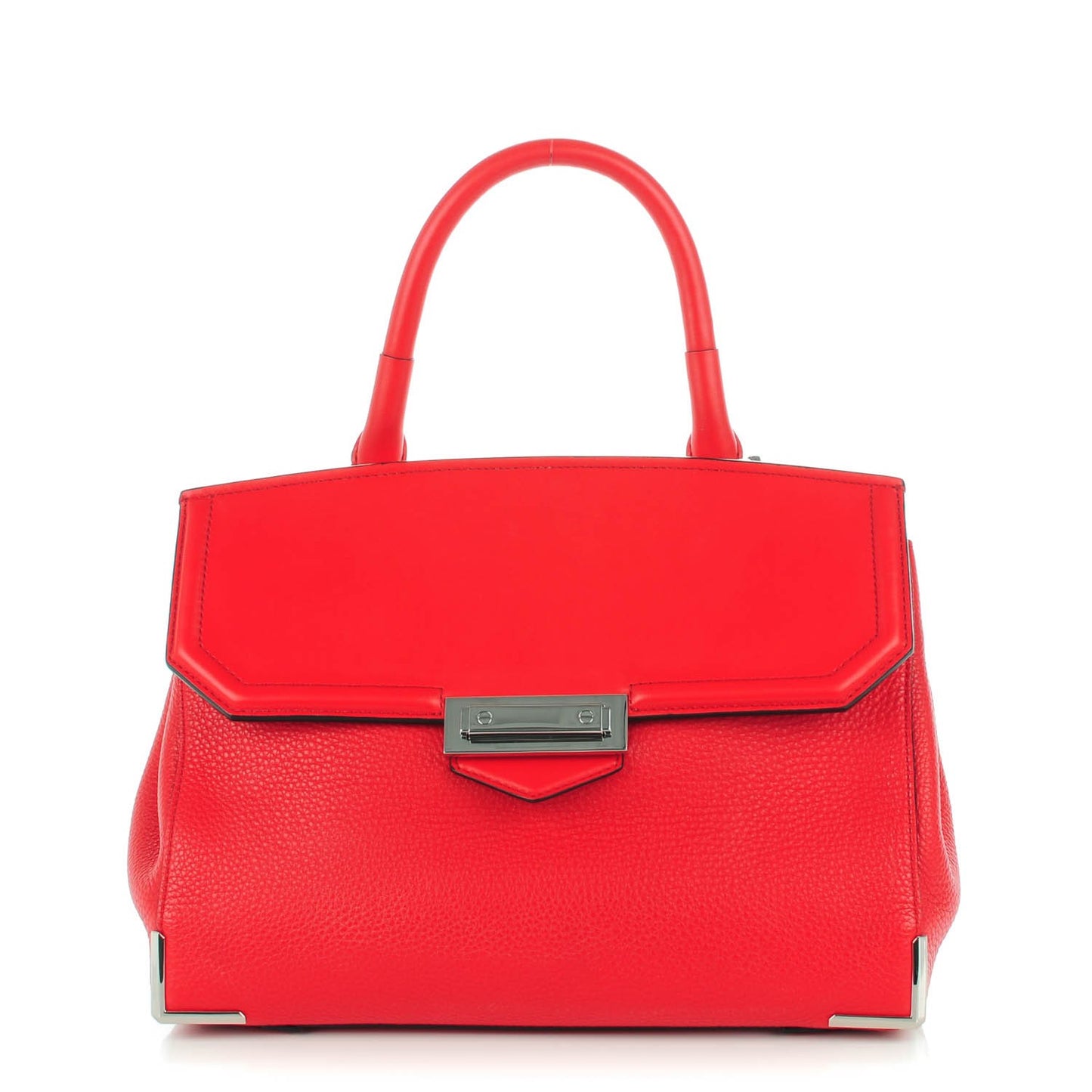 Calfskin Large Marion Red Silver Hardware