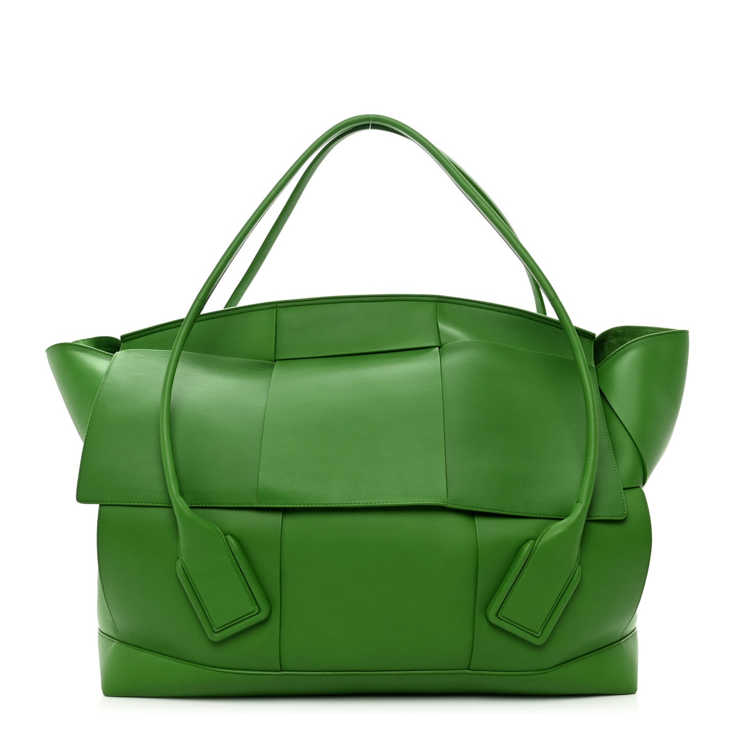 Calfskin Maxi Intrecciato Large Arco Lawn