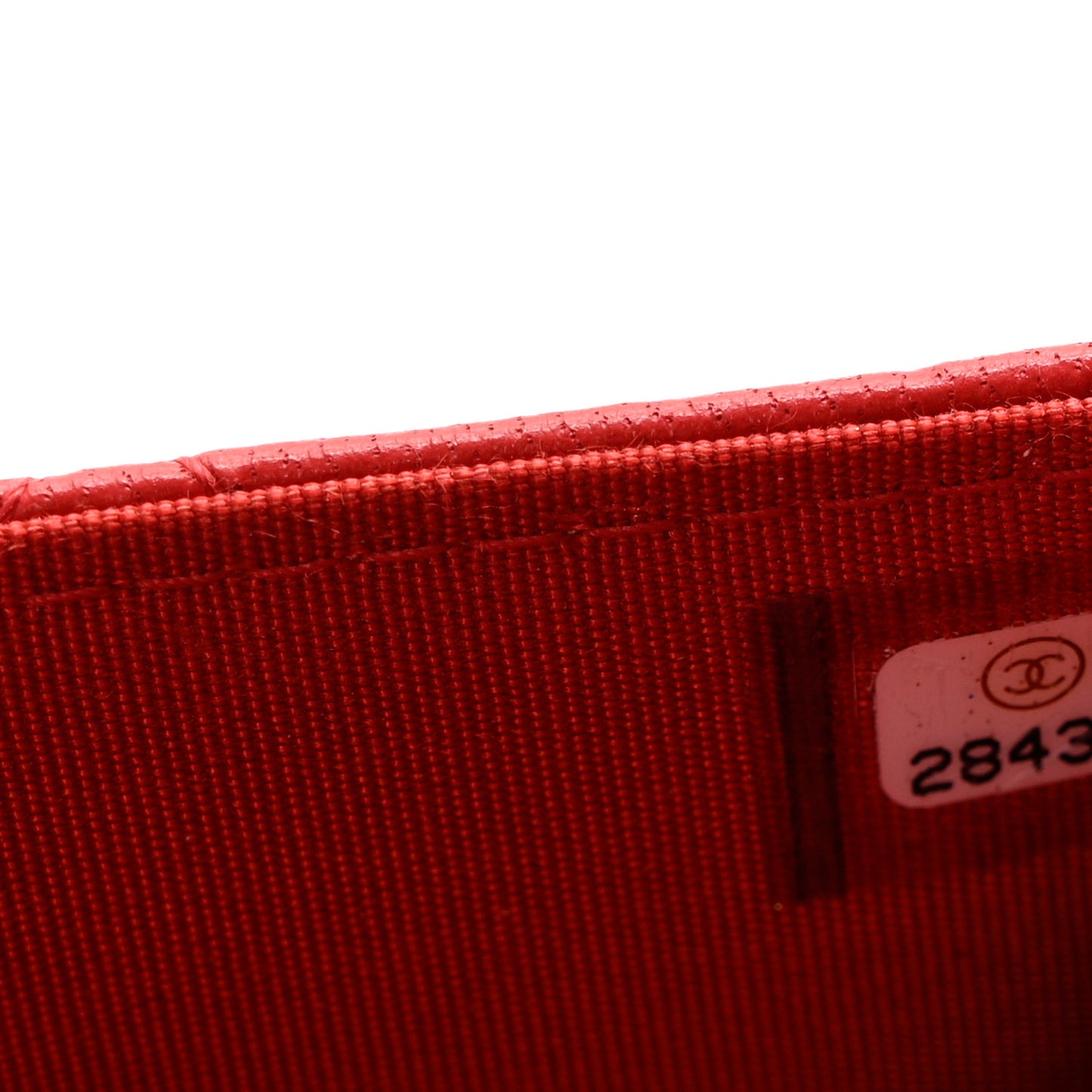 Lambskin Quilted Infinity Wallet On Chain WOC Red