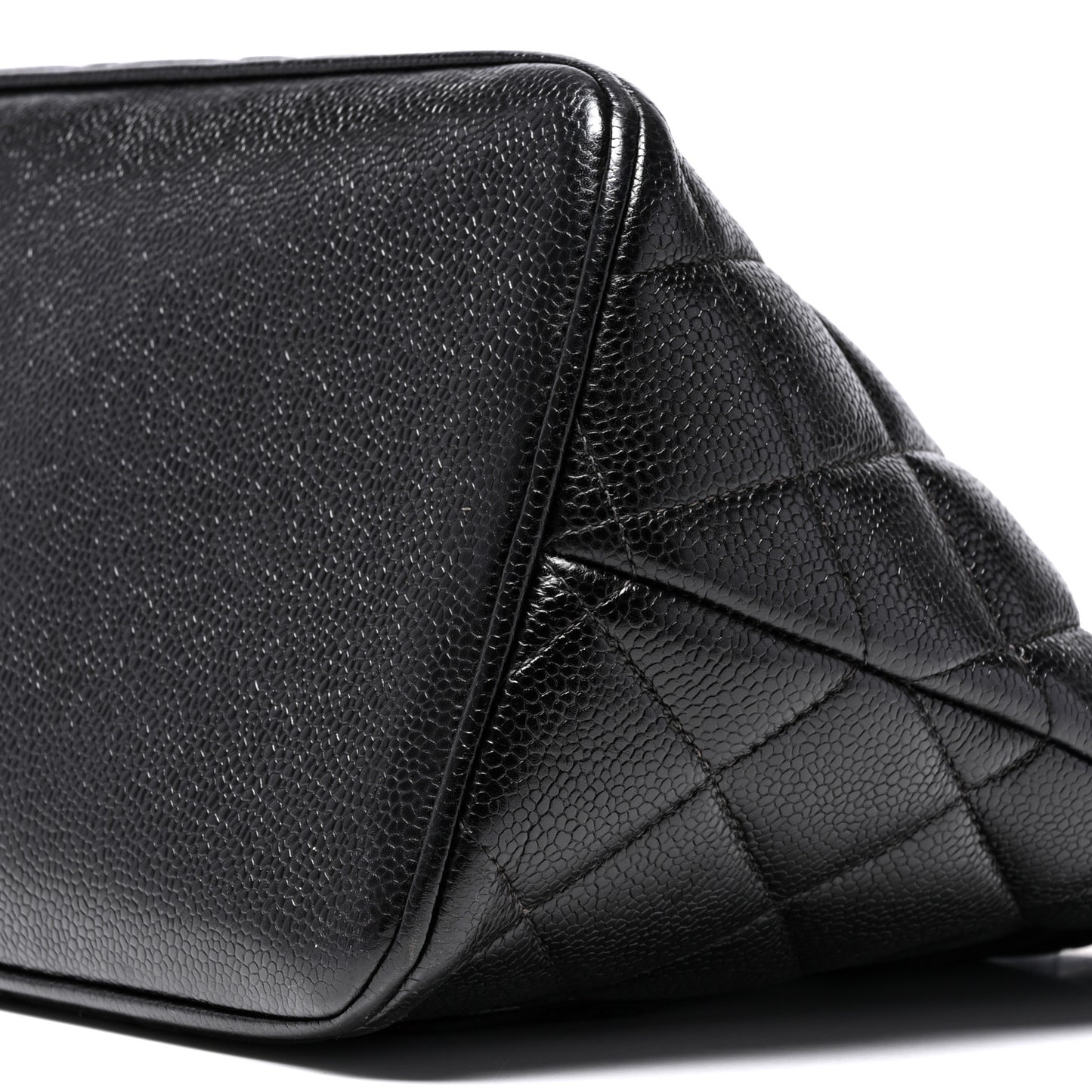 Caviar Quilted Medallion Tote Black