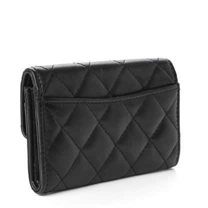 Chanel Lambskin Quilted Flap Card Holder Black 3 of 11