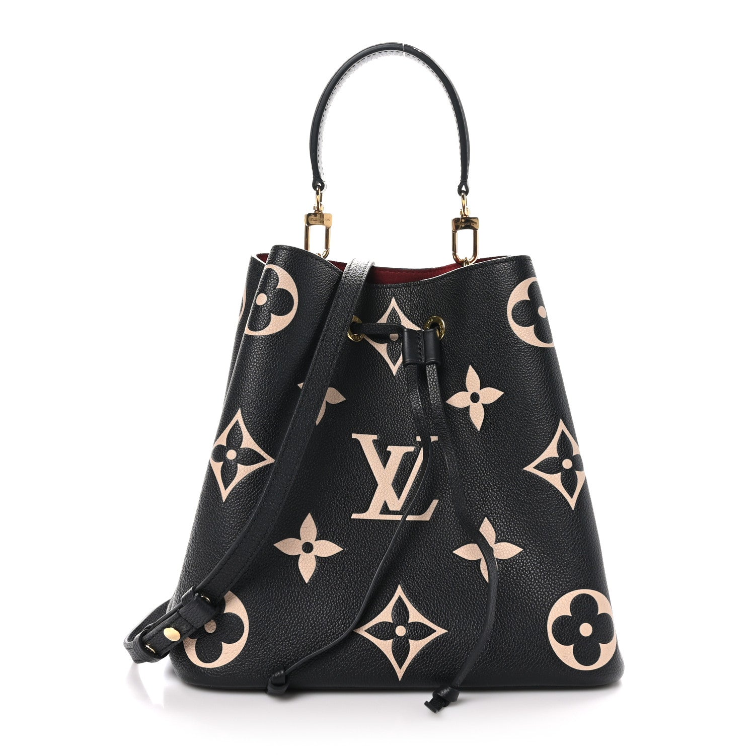 Louis Vuitton Empreinte Monogram Giant Neonoe MM Black Beige 1 of 12