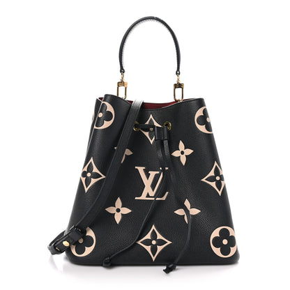 Louis Vuitton Empreinte Monogram Giant Neonoe MM Black Beige 1 of 12
