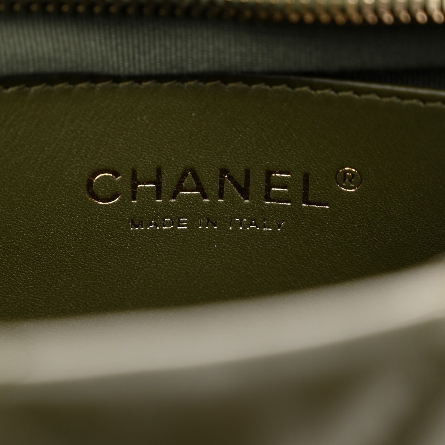Lambskin Quilted CC Links Hobo Khaki
