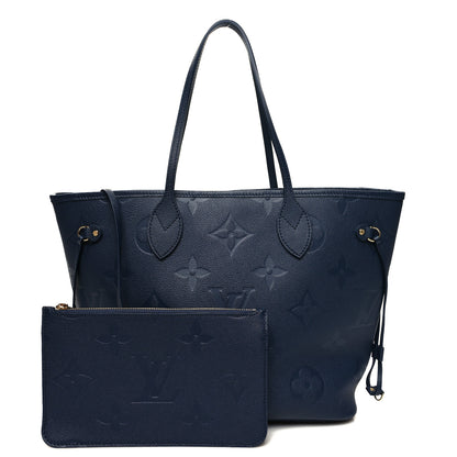 Louis Vuitton Empreinte Monogram Giant Neverfull MM Navy 1 of 11