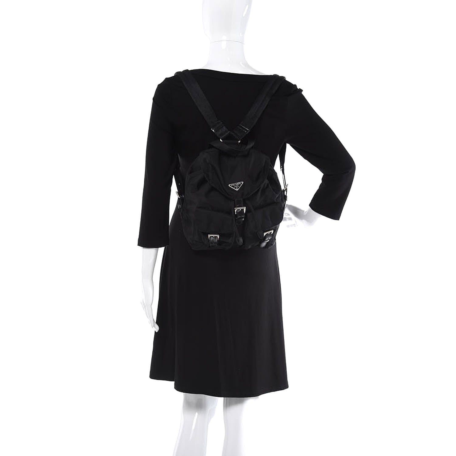 Prada Nylon Vela Small Backpack Black 2 of 6