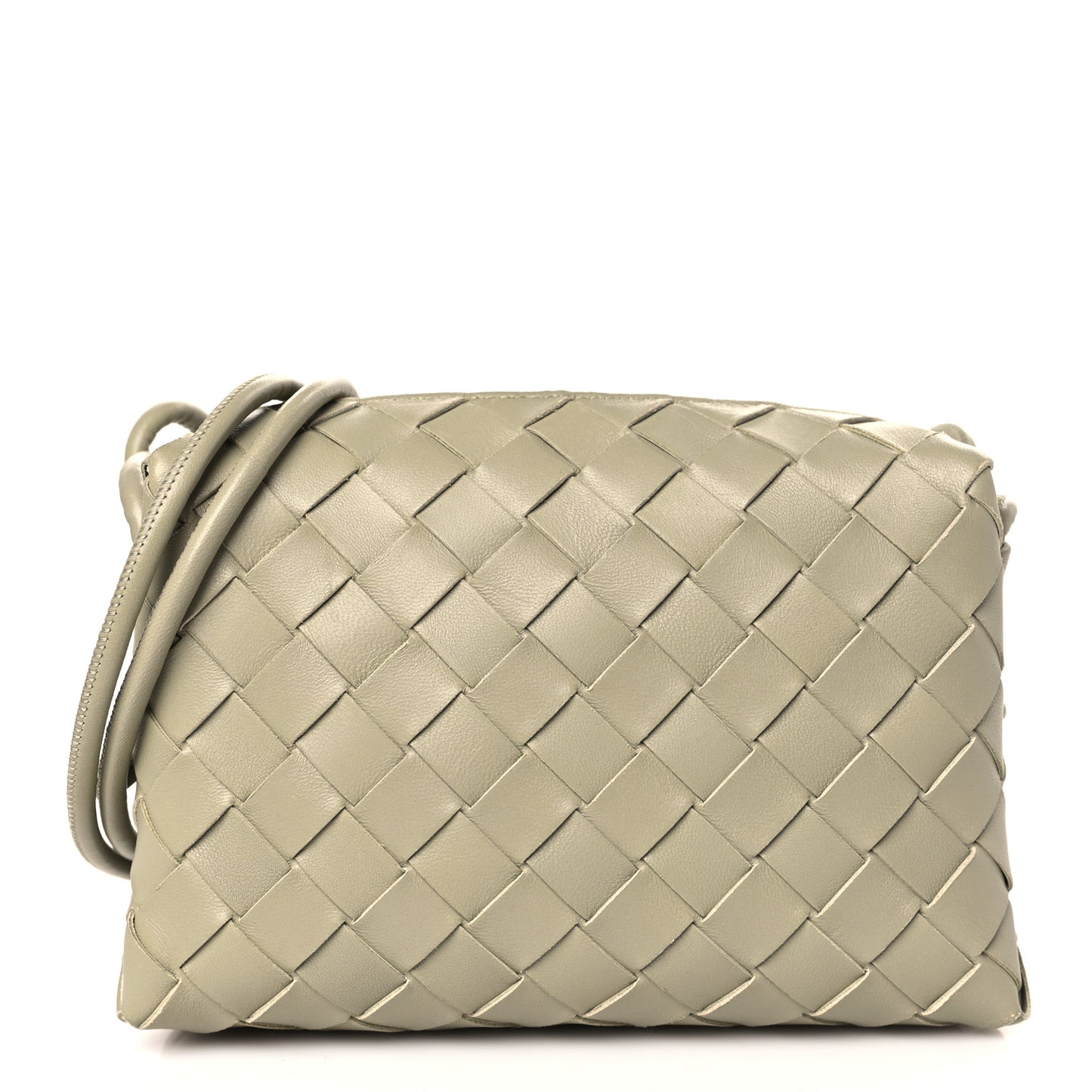 Nappa Intrecciato Mini Loop Camera Bag Travertine
