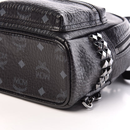 MCM Visetos Studded X-Mini Bebe Boo Backpack Black 5 of 11
