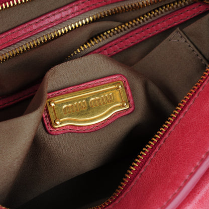 Miu Miu Vitello Lux Medium Bow Bag Rosa 6 of 8