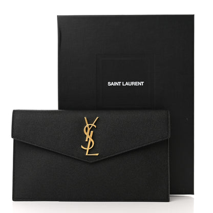 Saint Laurent Grain De Poudre Uptown Pouch Black 8 of 8