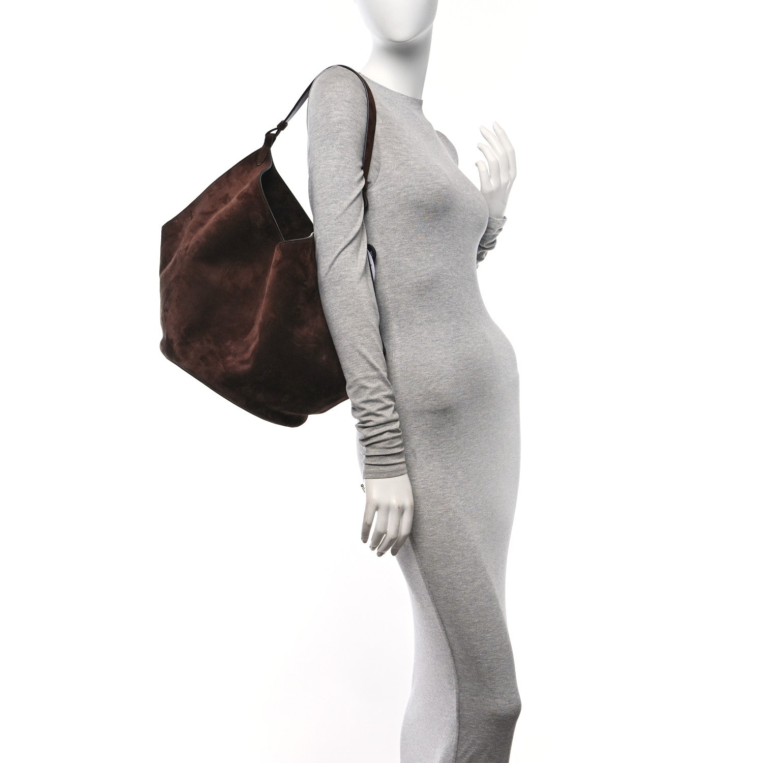 Khaite Suede Calfskin Medium Lotus Tote Toffee 3 of 10