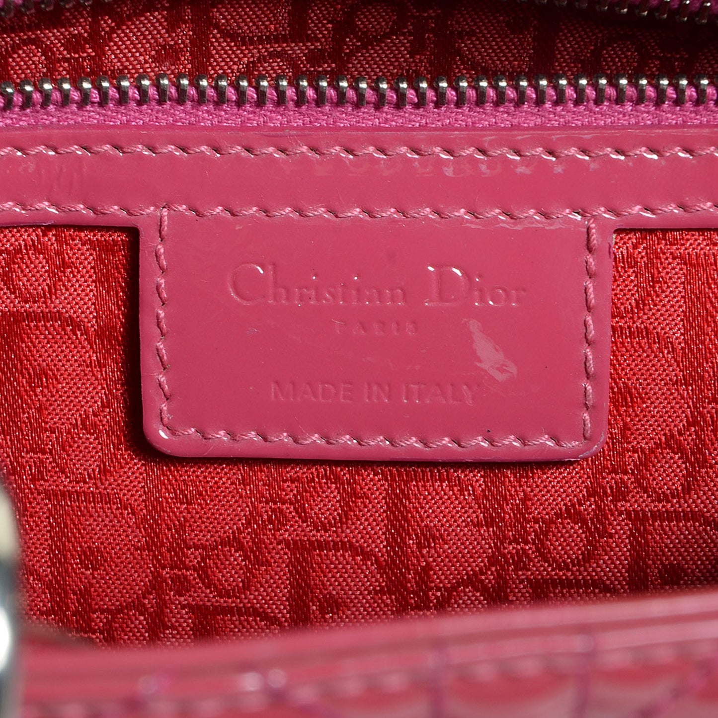 Patent Cannage Large Lady Dior Pink