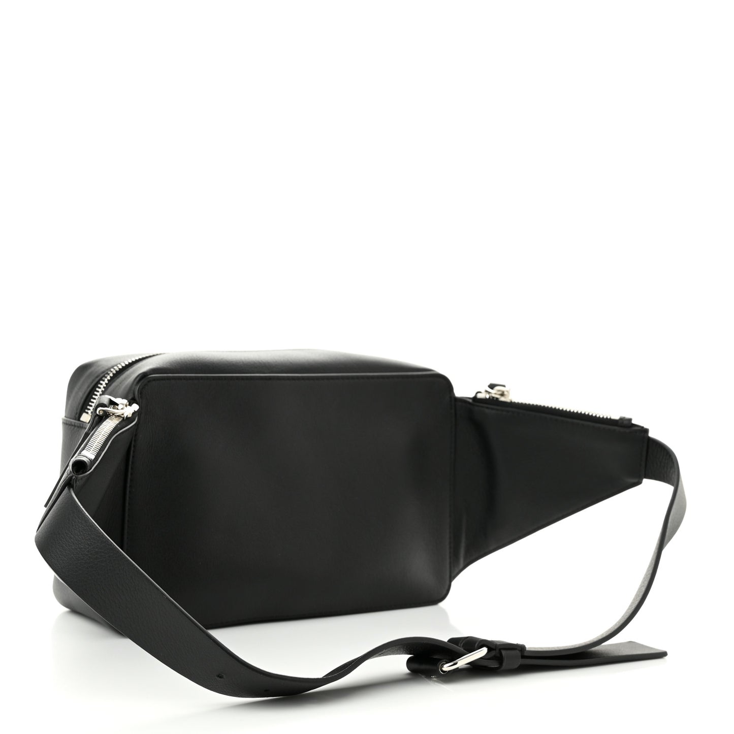 Calfskin Mens VLogo Belt Bag Black White