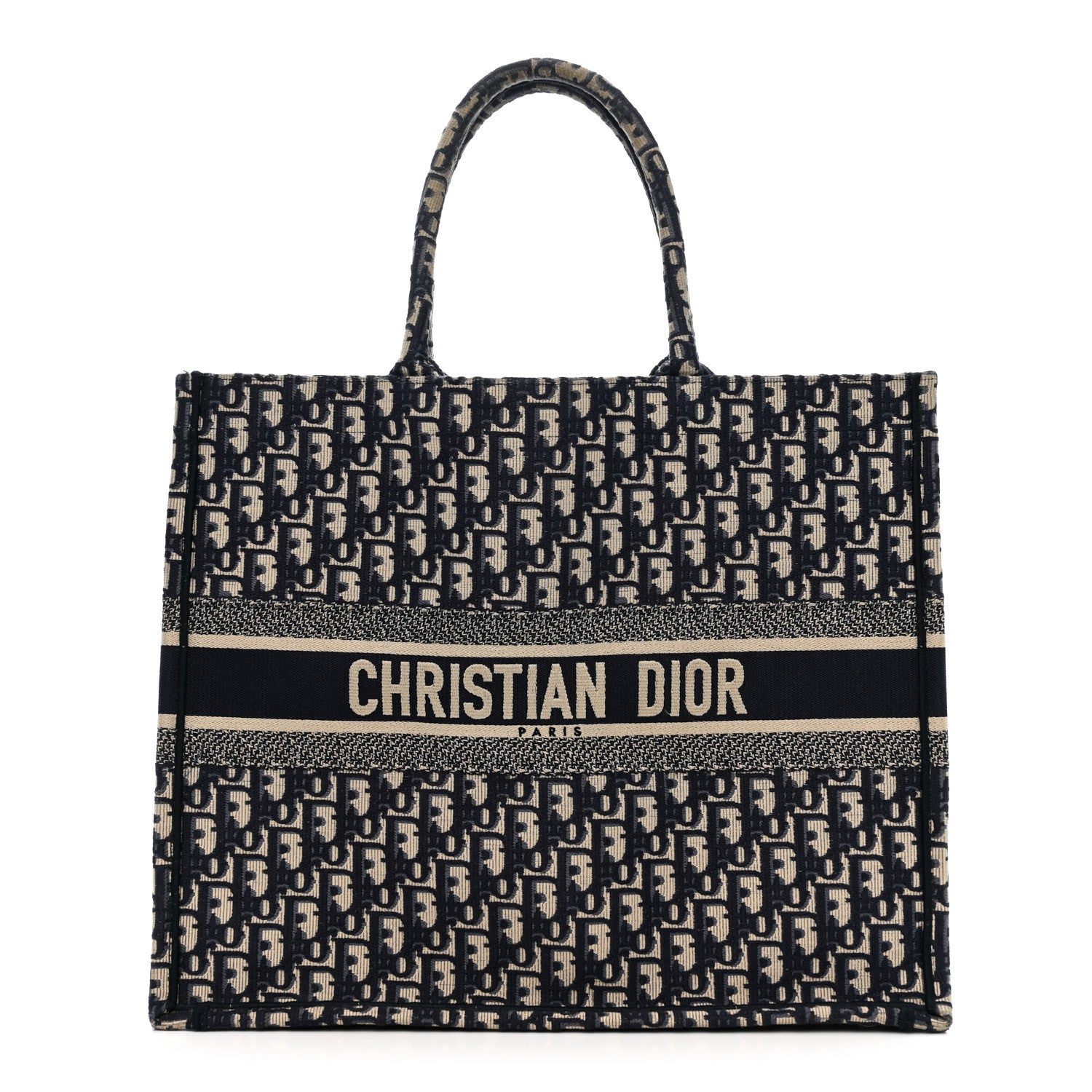 Christian Dior Oblique Large Book Tote Blue Multicolor 1 of 12