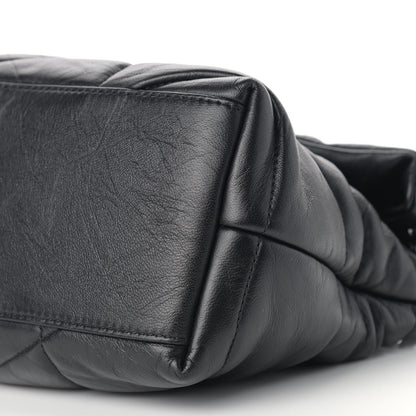 Saint Laurent Lambskin Quilted Small Loulou Puffer Monogram Chain Satchel Black 10 of 10
