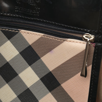 Burberry Patent Trim Nova Check Small Nickie Shopper Tote 16 of 22