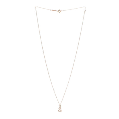 Tiffany 18K Rose Gold Diamond Medium Ampersand Pendant Necklace 3 of 6