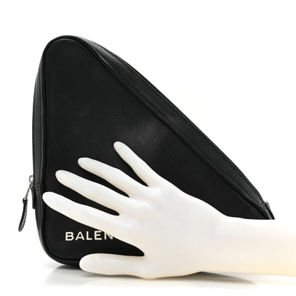 Balenciaga Calfskin M Triangle Pouch Black 2 of 15
