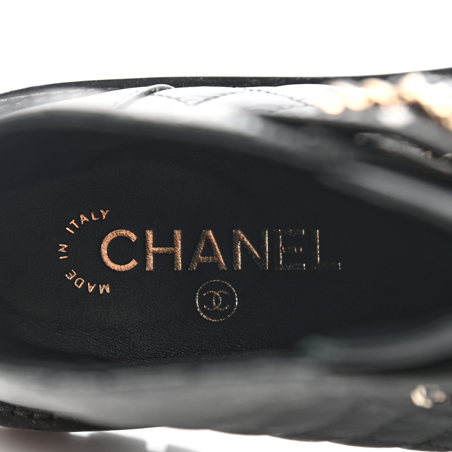 Chanel Shiny Lambskin Quilted Lace Up Combat Boots 38.5 Black 8 of 10