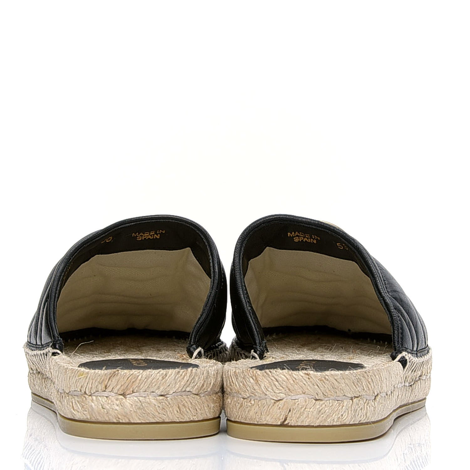Gucci Nappa Matelasse GG Marmont Espadrille Slippers 40 Black 4 of 6