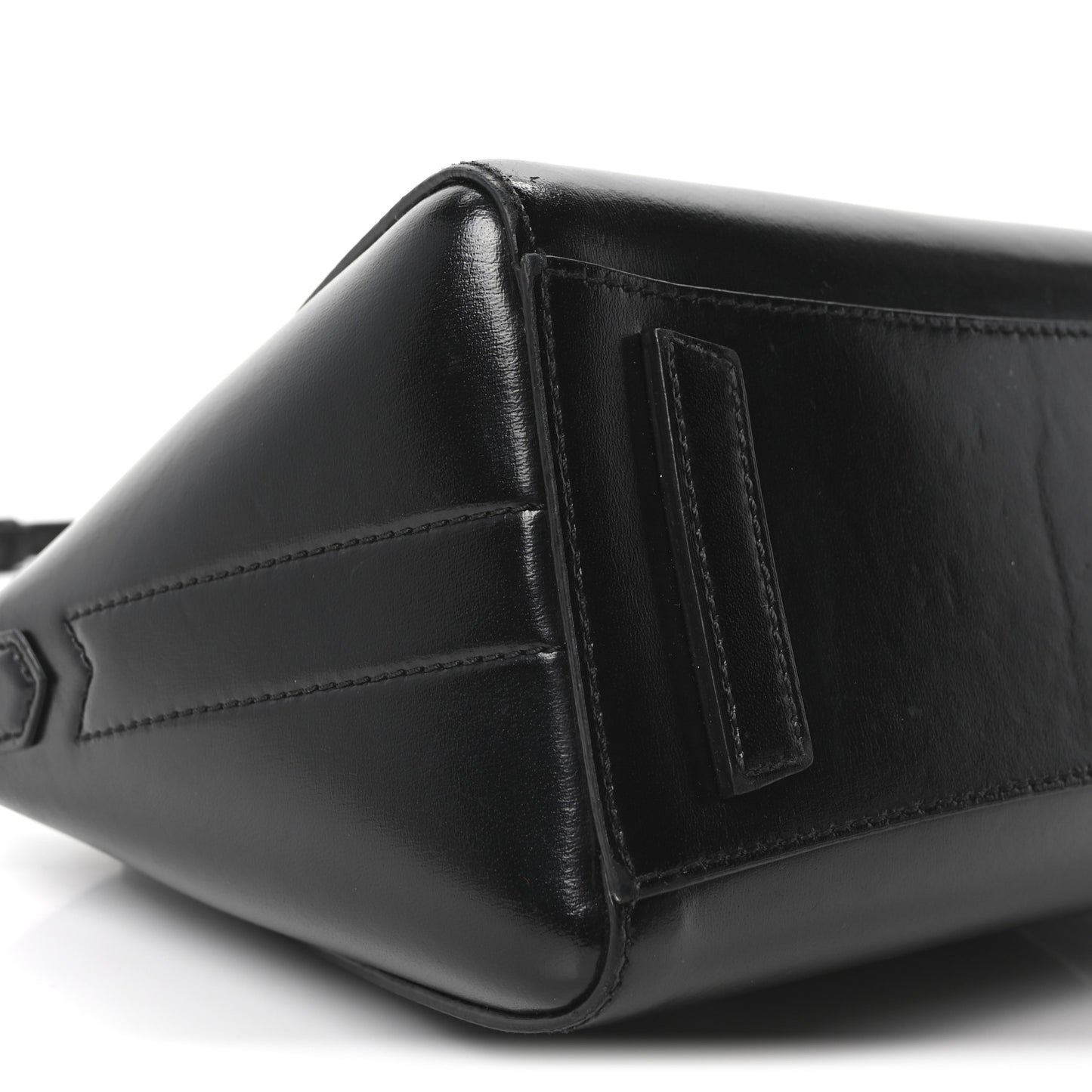 Box Calfskin Mini Lock Antigona Shoulder Bag Black