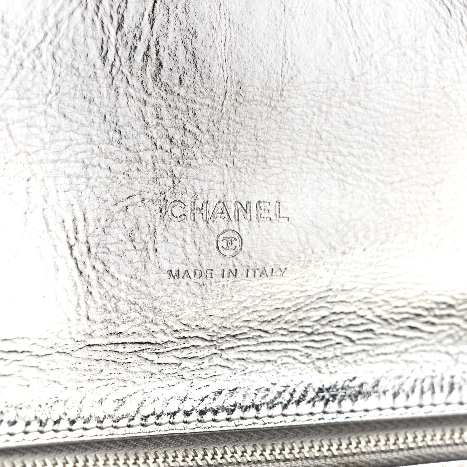 Chanel Metallic Crumpled Calfskin Small 31 Pouch Silver 6 of 9