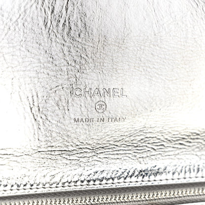 Chanel Metallic Crumpled Calfskin Small 31 Pouch Silver 6 of 9