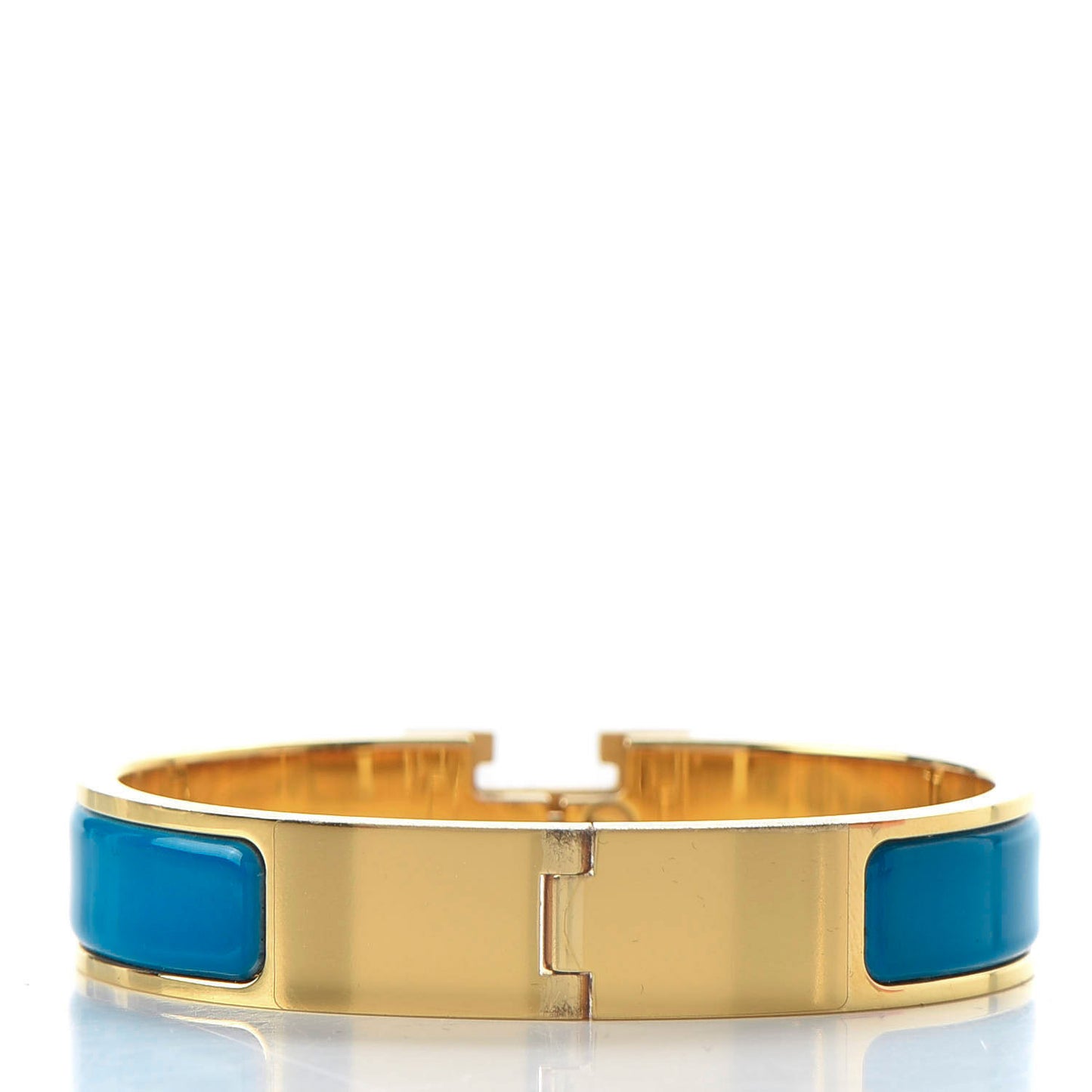 Enamel Narrow Clic Clac H Bracelet PM Bleu Azure