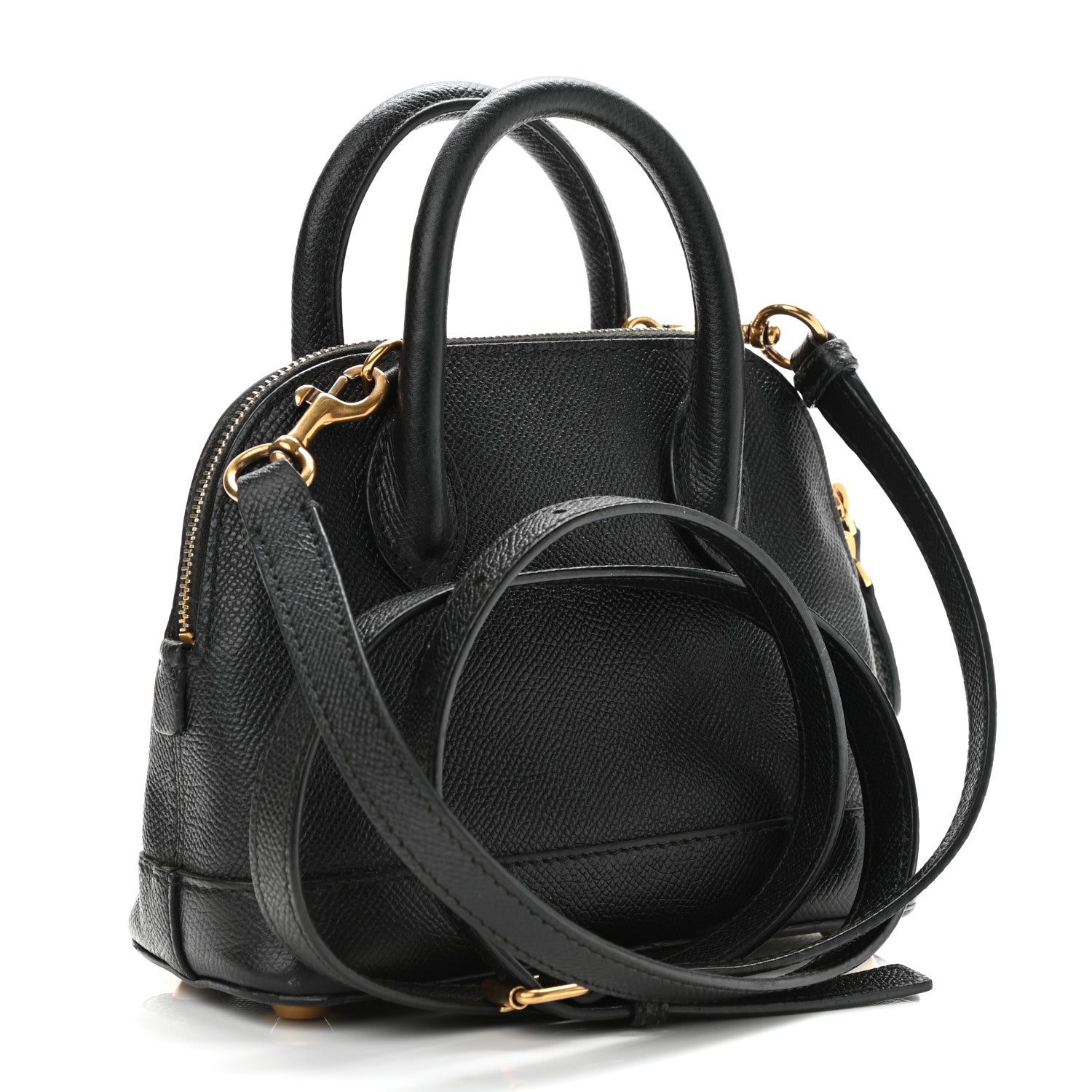 Balenciaga Signature Grained Calfskin XXS Ville Top Handle Bag Black White 2 of 14