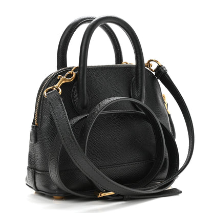 Balenciaga Signature Grained Calfskin XXS Ville Top Handle Bag Black White 2 of 14