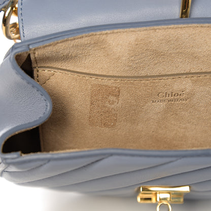 Chloe Calfskin Quilted Mini Drew Bijou Shoulder Bag Washed Blue 6 of 9