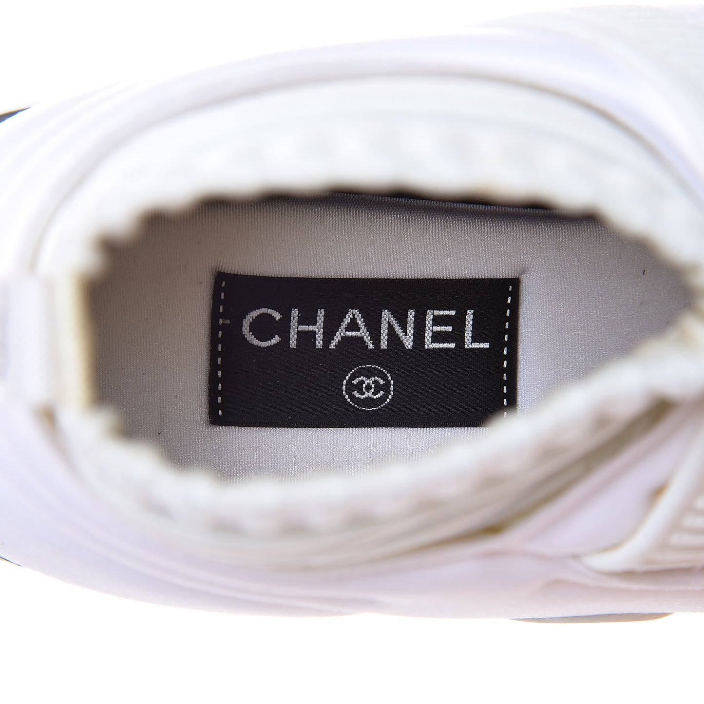 Stretch Fabric CC Sneakers 38 White