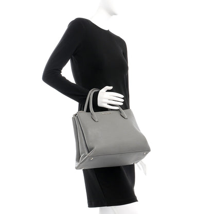 Miu Miu Goatskin Madras Top Handle Double Zip Tote Argilla 2 of 7
