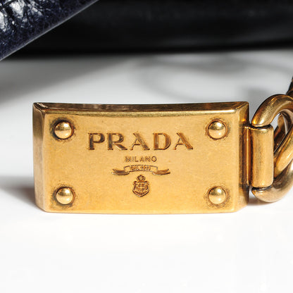Prada Vitello Shine Tote Zaffiro 6 of 9