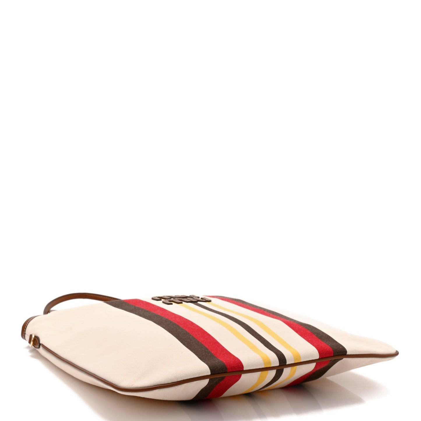 Canvas Calfskin Striped Ivy Beige Naturale Moro