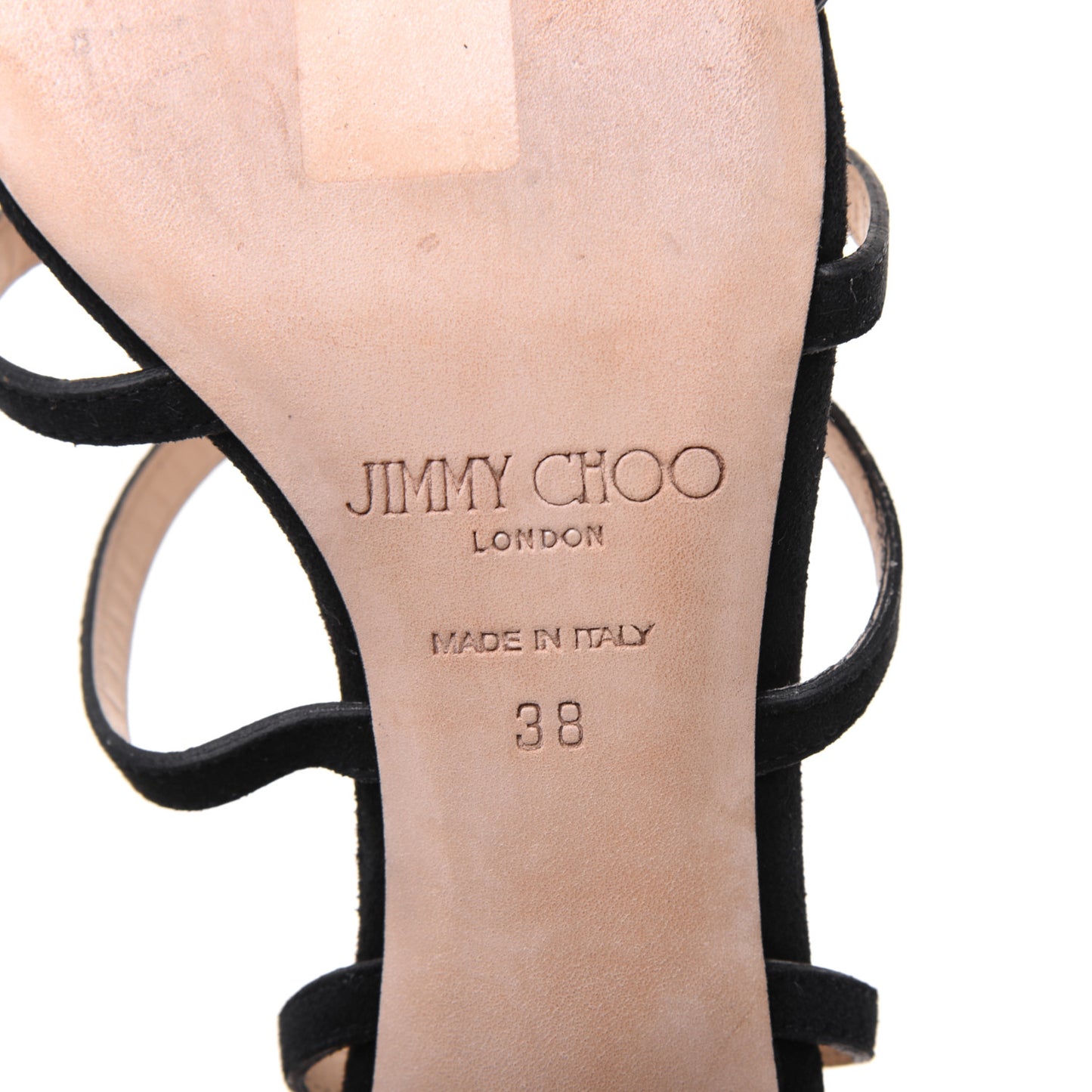 Suede Ren 35 Sandals 38 Black