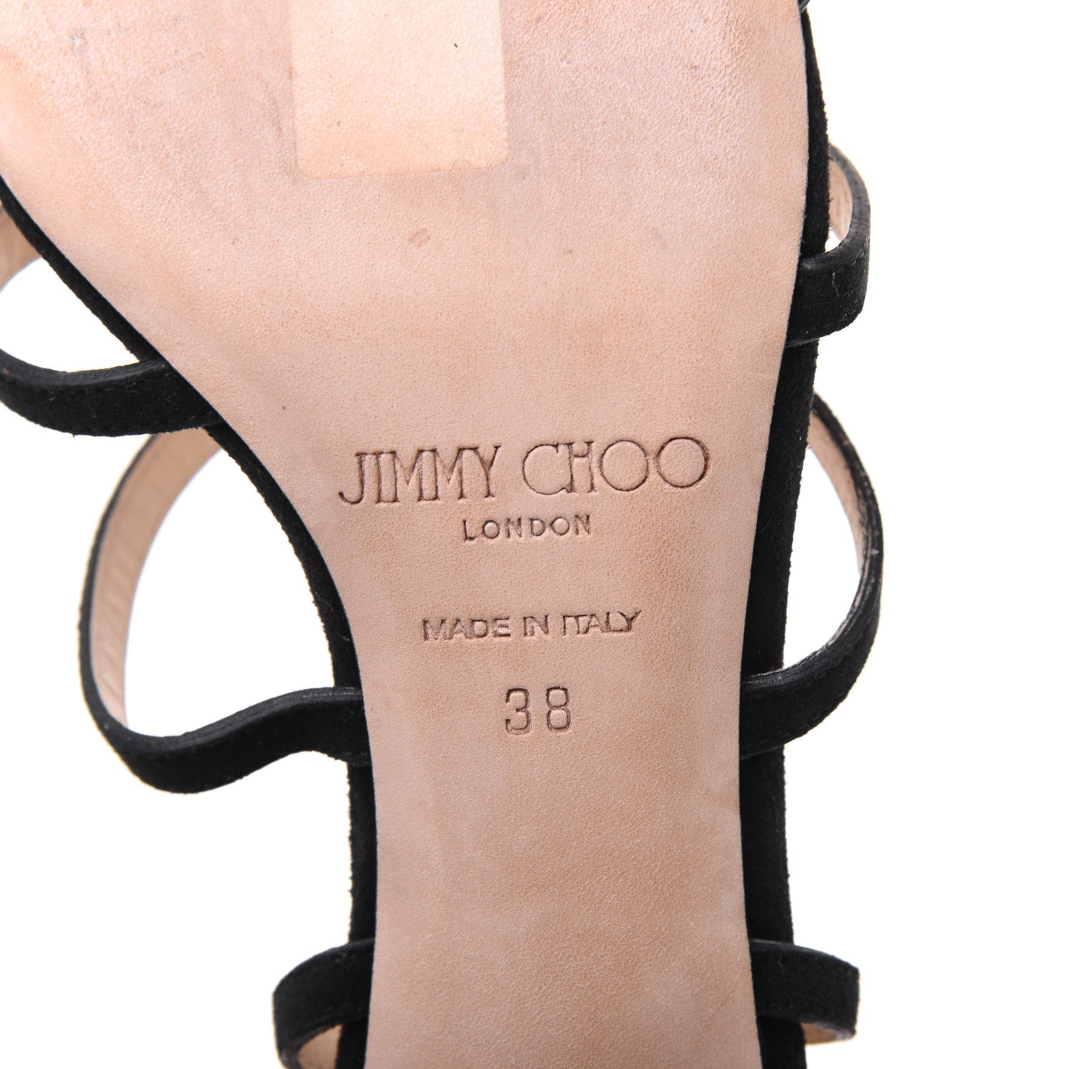 Jimmy Choo Suede Ren 35 Sandals 38 Black 6 of 13