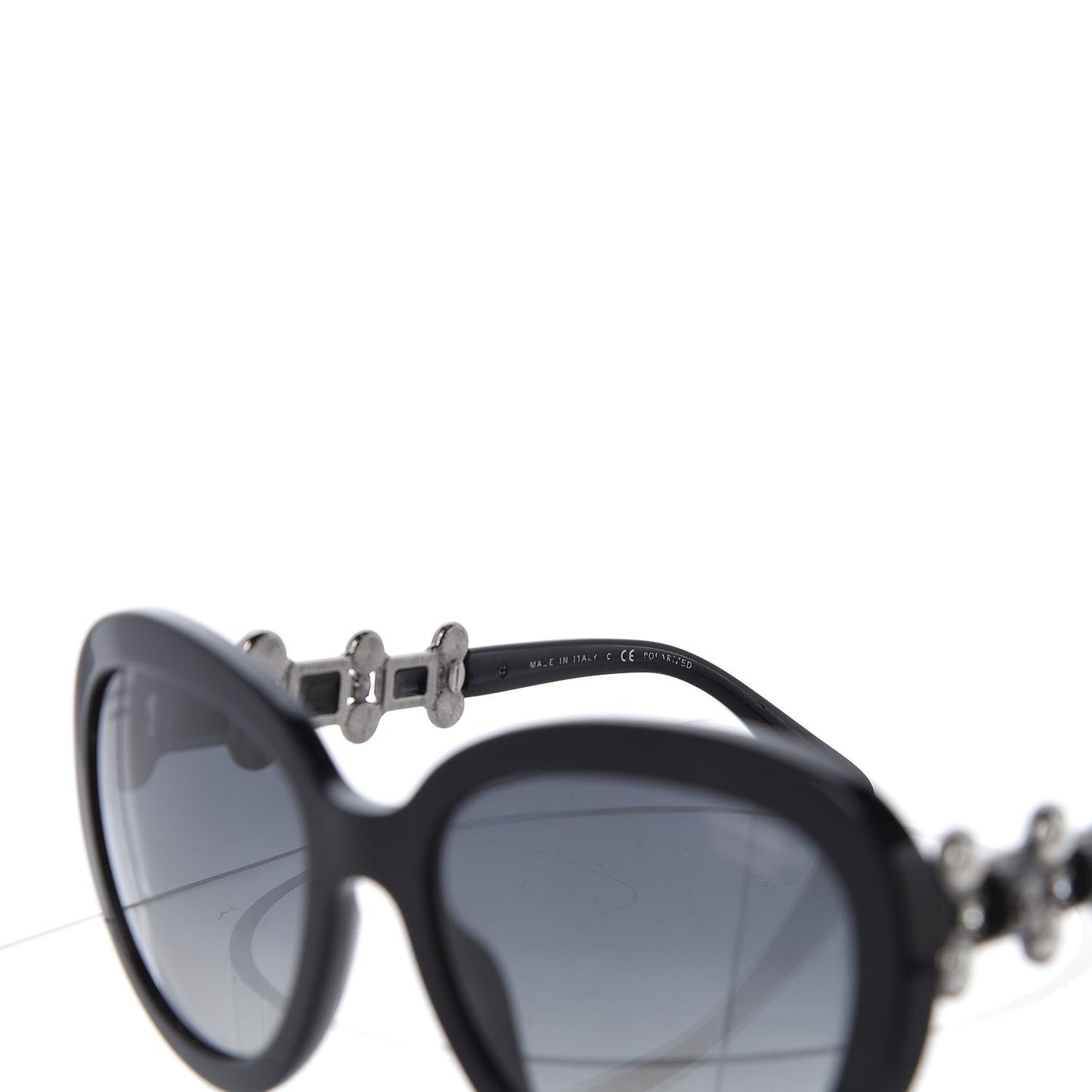 Pearl Crystal Bijoux Polarized Sunglasses 5335-B-A Black