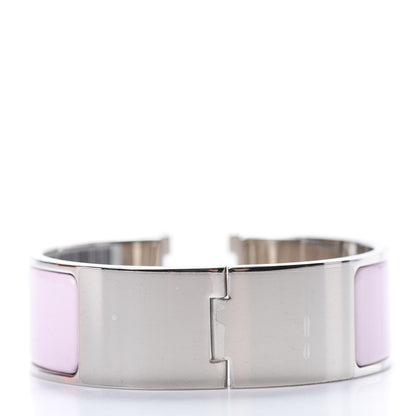 Hermes Enamel Wide Clic Clac H Bracelet PM Rose Dragee 3 of 6