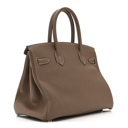 Hermes Taurillon Clemence Birkin 30 Etoupe 3 of 11