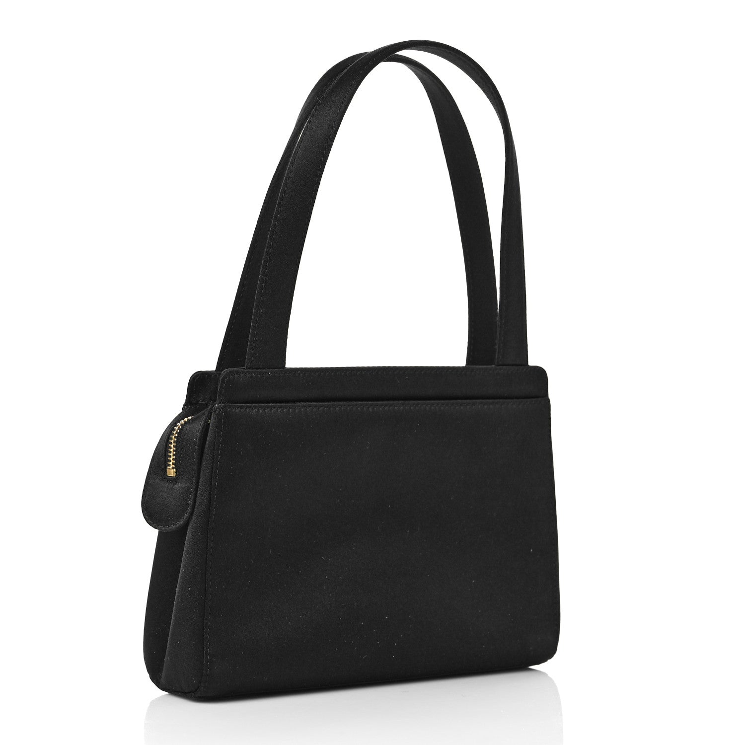 Chanel Satin Camellia Top Handle Bag Black 3 of 13