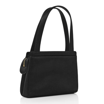 Chanel Satin Camellia Top Handle Bag Black 3 of 13