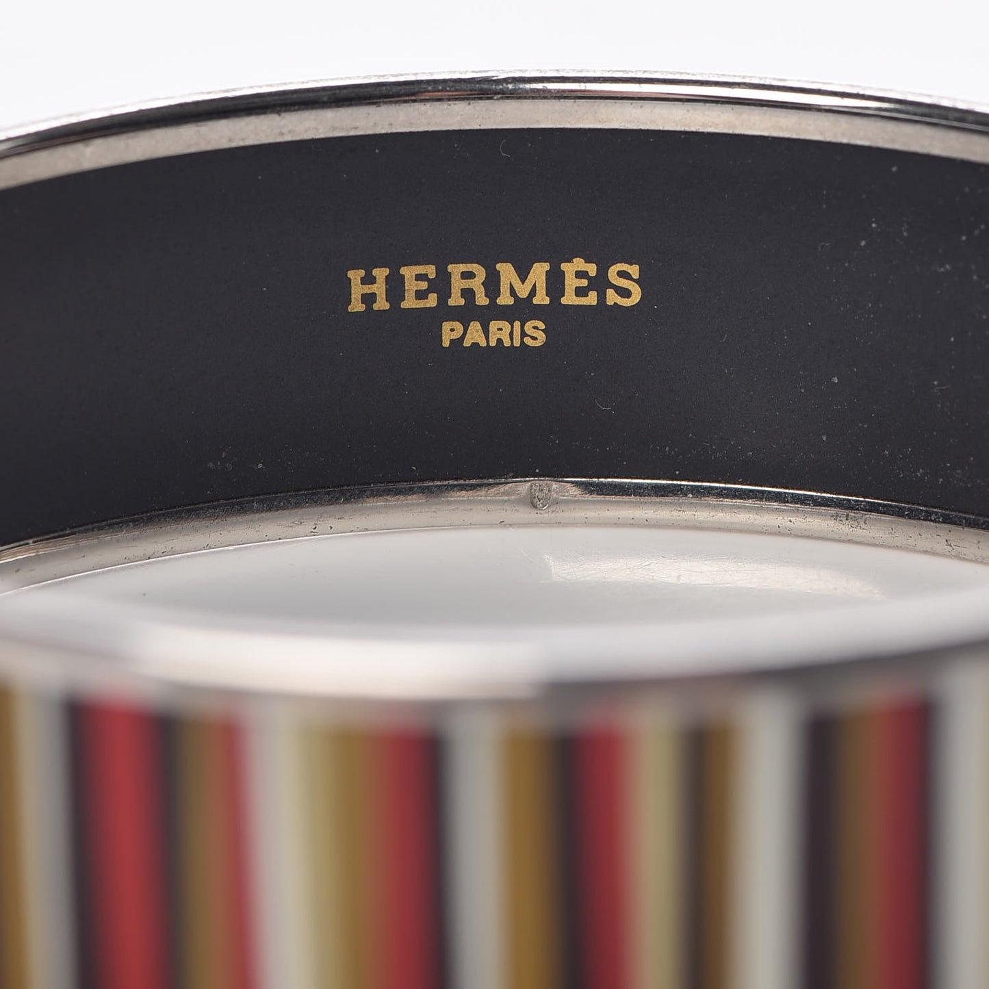 Enamel Printed Stripes Wide Bracelet 70