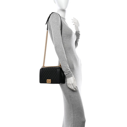 Chanel Caviar Quilted Medium Boy Flap Black 2 of 11